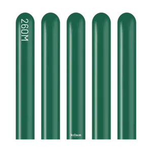 Kalisan Standard Dark Green Nozzle Up 260 Modelling Latex Balloons (50pk)