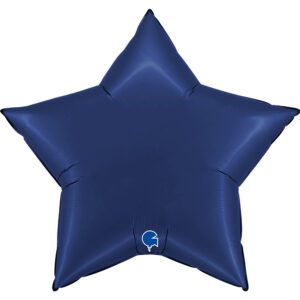 Grabo 36 inch Satin Blue Navy Star Foil Balloon
