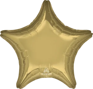 Anagram 18 inch Metallic White Gold Star Foil Balloon