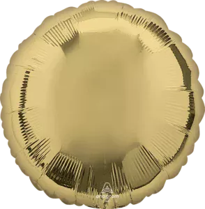 Anagram 18 inch Metallic White Gold Round Foil Balloon