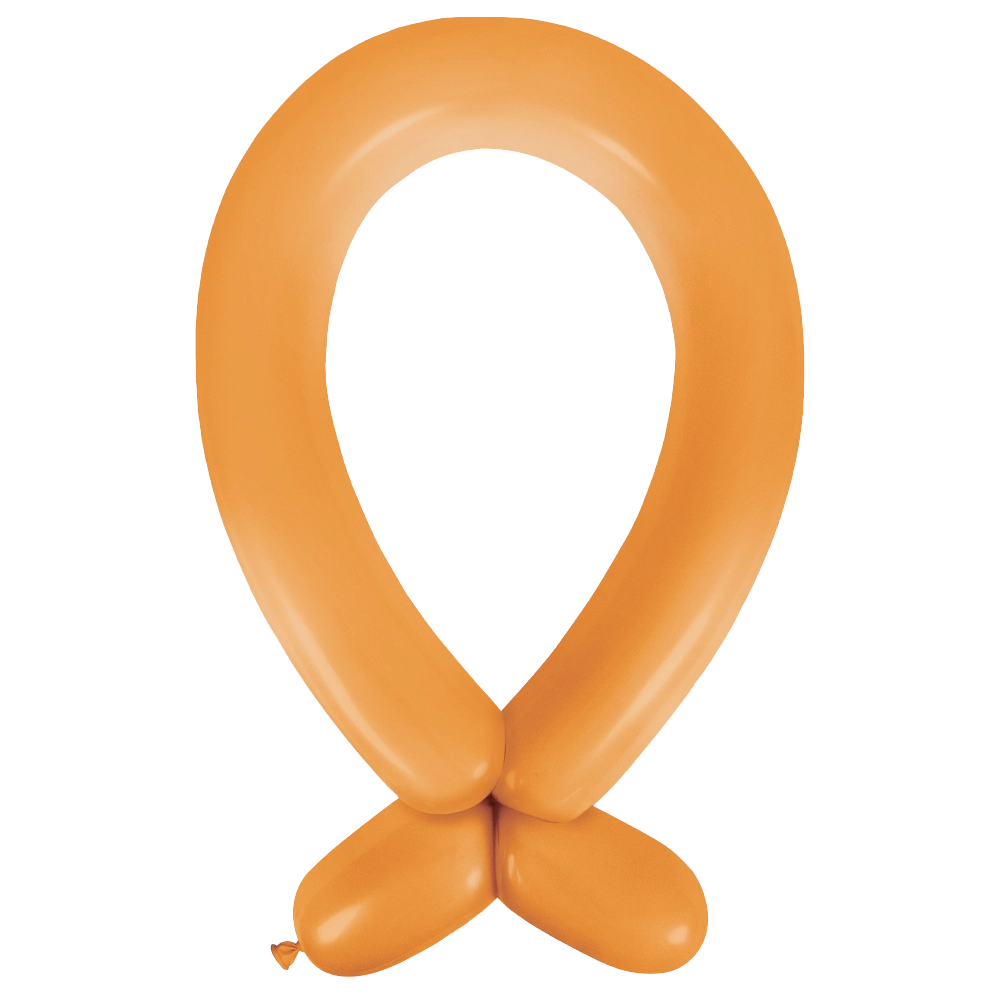 Anagram Standard Tangerine Nozzle Up 360 Latex Modelling Balloons