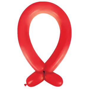 Anagram Standard Apple Red Nozzle Up 360 Latex Modelling Balloons