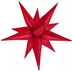 Prima 40 inch Red Satin Starburst Balloon (Air-Filled)