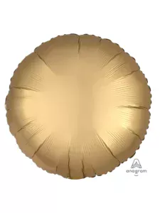 Anagram 18 inch Satin Luxe Gold Round Foil Balloon