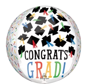 Anagram 16 inch Congrats Grad Orbz Foil Balloon