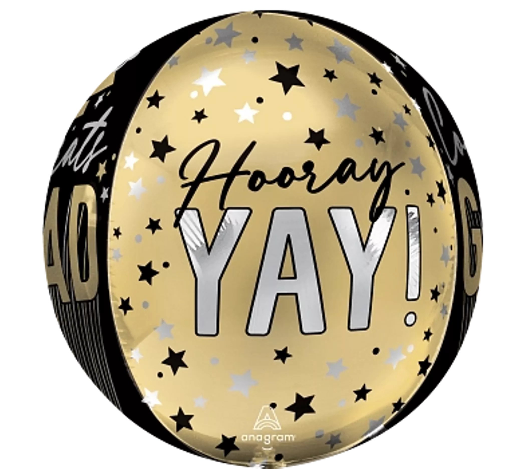 Anagram 16 inch Congrats Grad Stripes Orbz Foil Balloon - Image 2