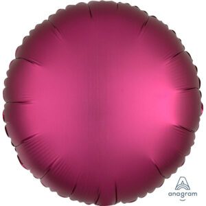 Anagram 18 inch Satin Luxe Pomegranate Round Foil Balloon