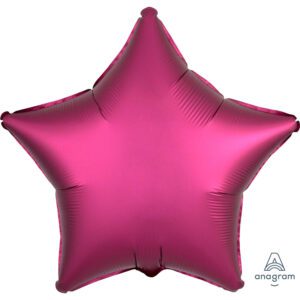 Anagram 18 inch Satin Luxe Pomegranate Star Foil Balloon