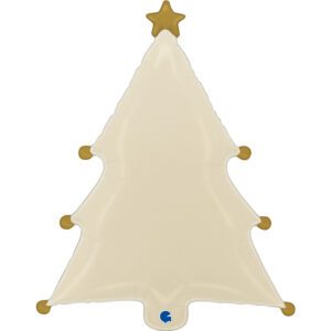 Grabo 27 inch Cream Christmas Tree Foil Balloon