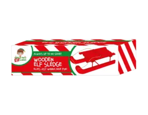 New Elf Wooden Sledge Christmas Decoration