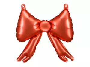 Party Deco 10 inch Red Garland Bows Foil Balloons (5)