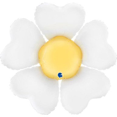 Grabo 21 inch White Little Daisy Flower Foil Balloon
