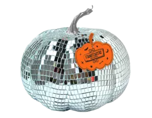 17cm Large Silver Disco Pumpkin