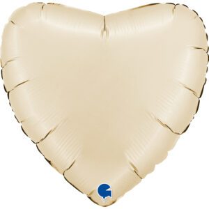 Grabo 22 inch Satin Cream Heart Foil Balloon