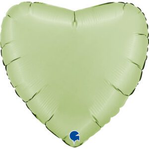 Grabo 22 inch Satin Olive Green Heart Foil Balloon