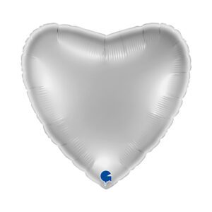 Grabo 22 inch Silver Heart Foil Balloon
