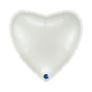 Grabo 22 inch White Heart Foil Balloon