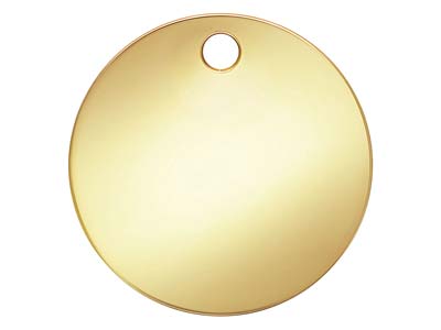 Acrylic Disc 80mm Mirror Gold Tags (1Hole) 10pk