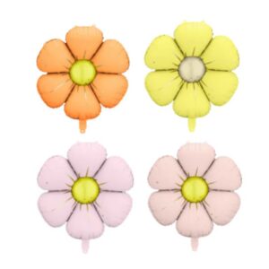 Party Deco 26 inch Assorted Daisy Sunflower Foil Balloons