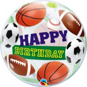 Qualatex 22 inch Happy Birthday Sport Balls Deco Bubble