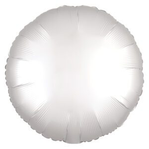 Anagram 18 inch Satin Luxe White Round Foil Balloon