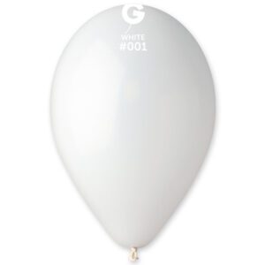 Gemar 13" White #001 Maxi Bag Latex Balloons  (250)