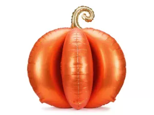 Party Deco 36 inch 3D Orange & Gold Pumpkin Standing Foil Balloon