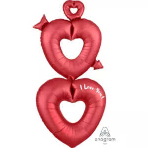 Anagram 63 inch Satin Open Heart Giant Multi-Balloon Foil Balloon