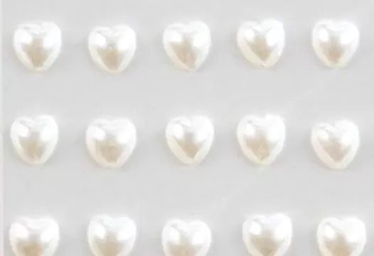 Eleganza Craft Stickers 6mm x 140 Pearl Hearts No.61 (10pk)