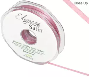 Eleganza Classic Pink 3mm x 50m Satin Ribbon