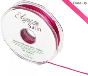 Eleganza Fuchsia 3mm x 50m Satin Ribbon