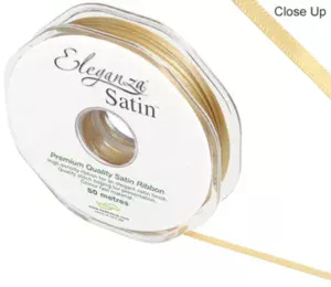 Eleganza Gold 3mm x 50m Satin Ribbon