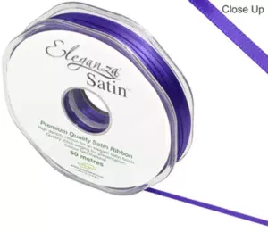 Eleganza Purple 3mm x 50m Satin Ribbon
