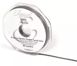 Eleganza Graphite 3mm x 50m Satin Ribbon