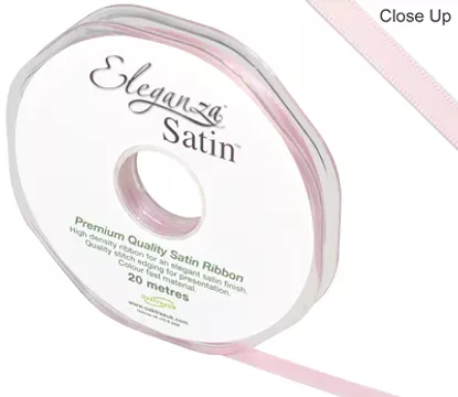 Eleganza Lt Pink 6mm x 20m Satin Ribbon