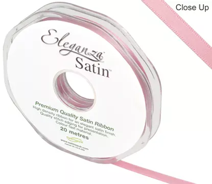 Eleganza Classic Pink 6mm x 20m Satin Ribbon
