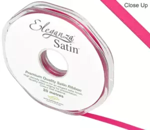 Eleganza Fuchsia 6mm x 20m Satin Ribbon