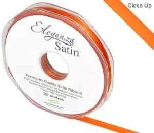 Eleganza Orange 6mm x 20m Satin Ribbon