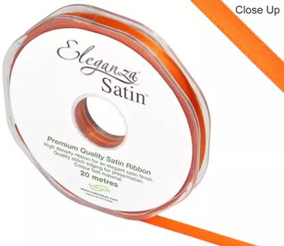 Eleganza Orange 6mm x 20m Satin Ribbon