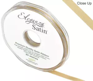 Eleganza Gold 6mm x 20m Satin Ribbon