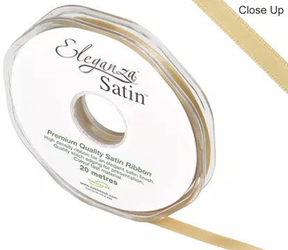 Eleganza Gold 6mm x 20m Satin Ribbon