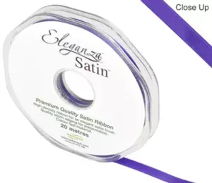 Eleganza Purple 6mm x 20m Satin Ribbon