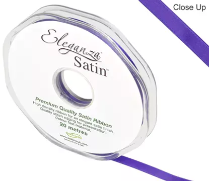 Eleganza Purple 6mm x 20m Satin Ribbon