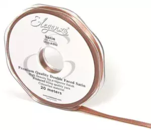 Eleganza Deep Rose Gold 6mm x 20m Satin Ribbon