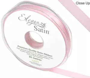 Eleganza Lt Pink 10mm x 20m Satin Ribbon