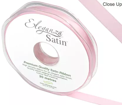 Eleganza Lt Pink 10mm x 20m Satin Ribbon