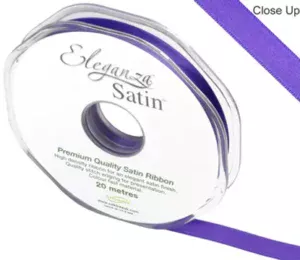 Eleganza Purple 10mm x 20m Satin Ribbon