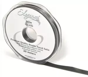 Eleganza Graphite 10mm x 20m Satin Ribbon