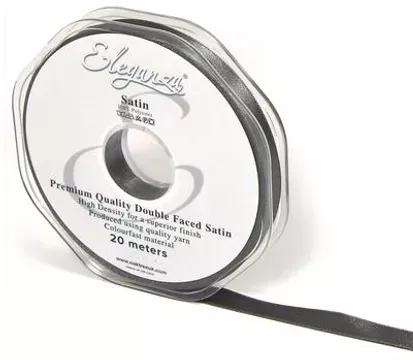 Eleganza Graphite 10mm x 20m Satin Ribbon