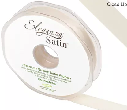 Eleganza Cream 15mm x 20m Satin Ribbon